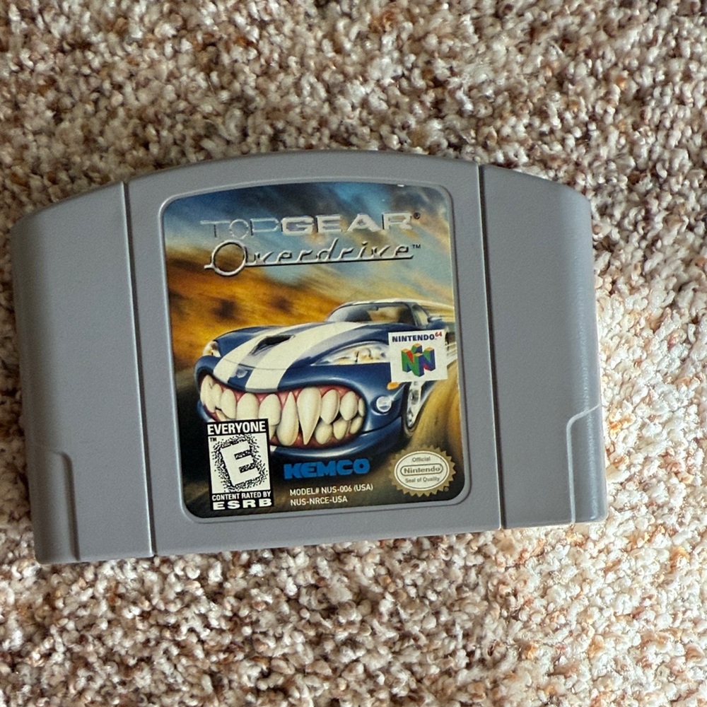 Top Gear Overdrive Nintendo 64 Game - Gray